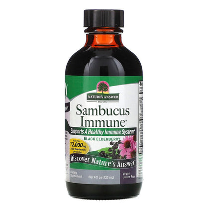 Nature's Answer Sambucus Black Elder Berry Extract (A/F) - Immune Support, 120 ml.