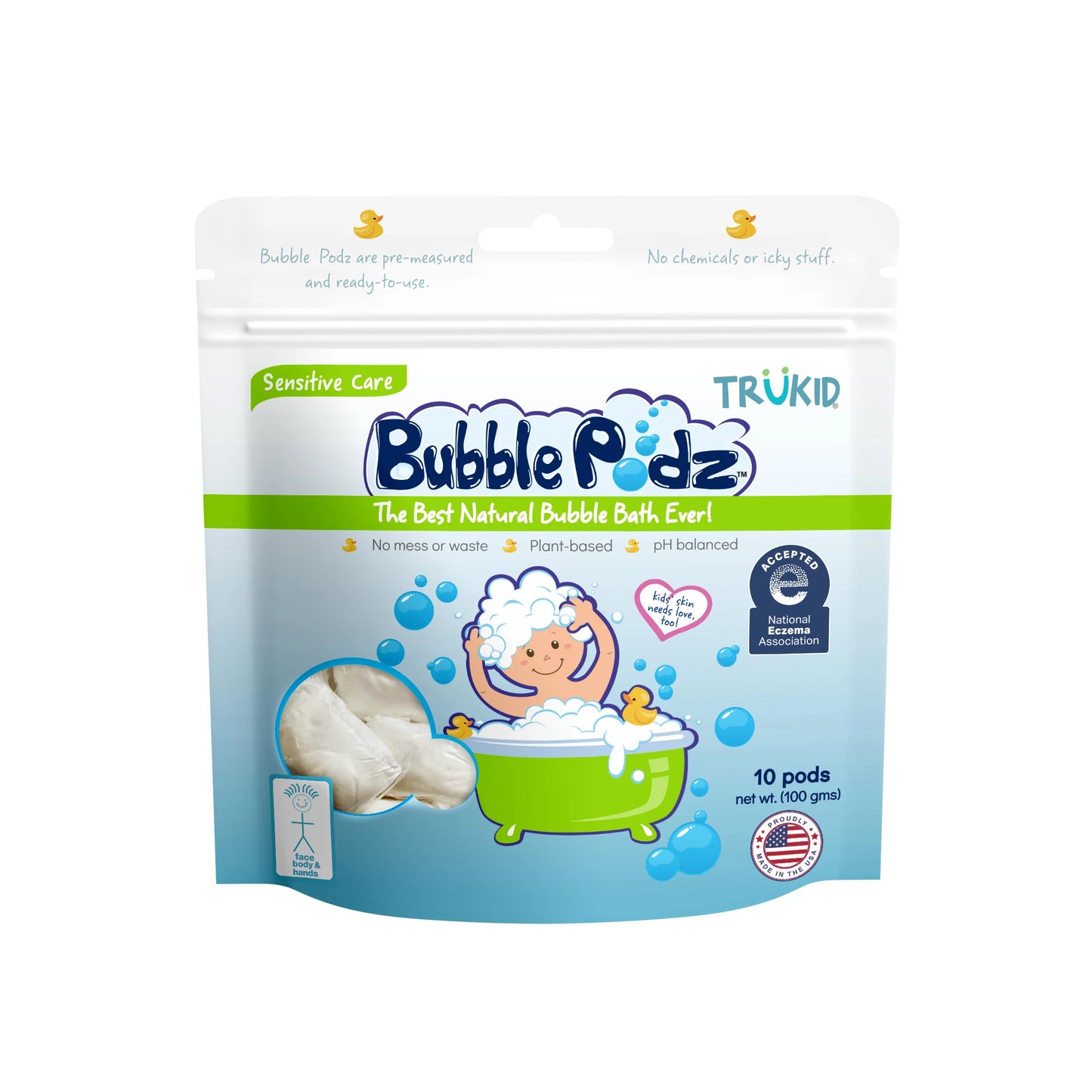 TruKid Sensitive Care Bubble Podz, 10 pcs