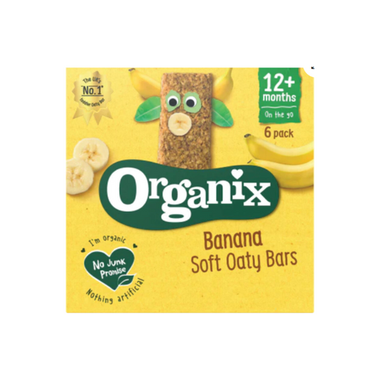 Organix Goodies Organic Soft Oaty Bars - Banana, 6 x 30 g.