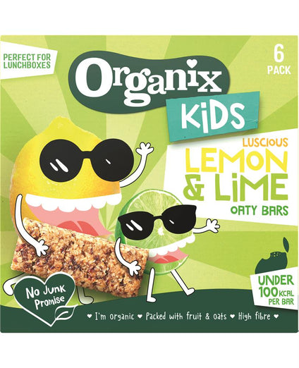 Organix Kids Lemon & Lime Oaty Bars, 6 x 23 g.