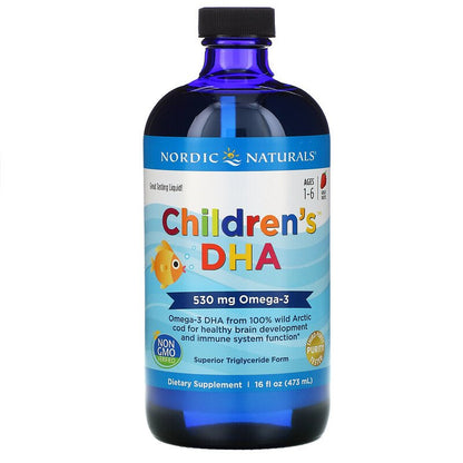 Nordic Naturals Children's DHA Arctic Cod Liver Oil - Strawberry, 473 ml.