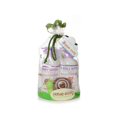 Little Twig Bath Time Gift Bag Set - Lavender Bubble Bath.