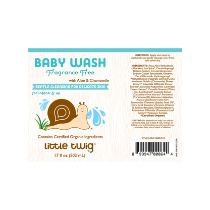 Little Twig Baby Wash & Shampoo - Colloidal Oat, 251ml.