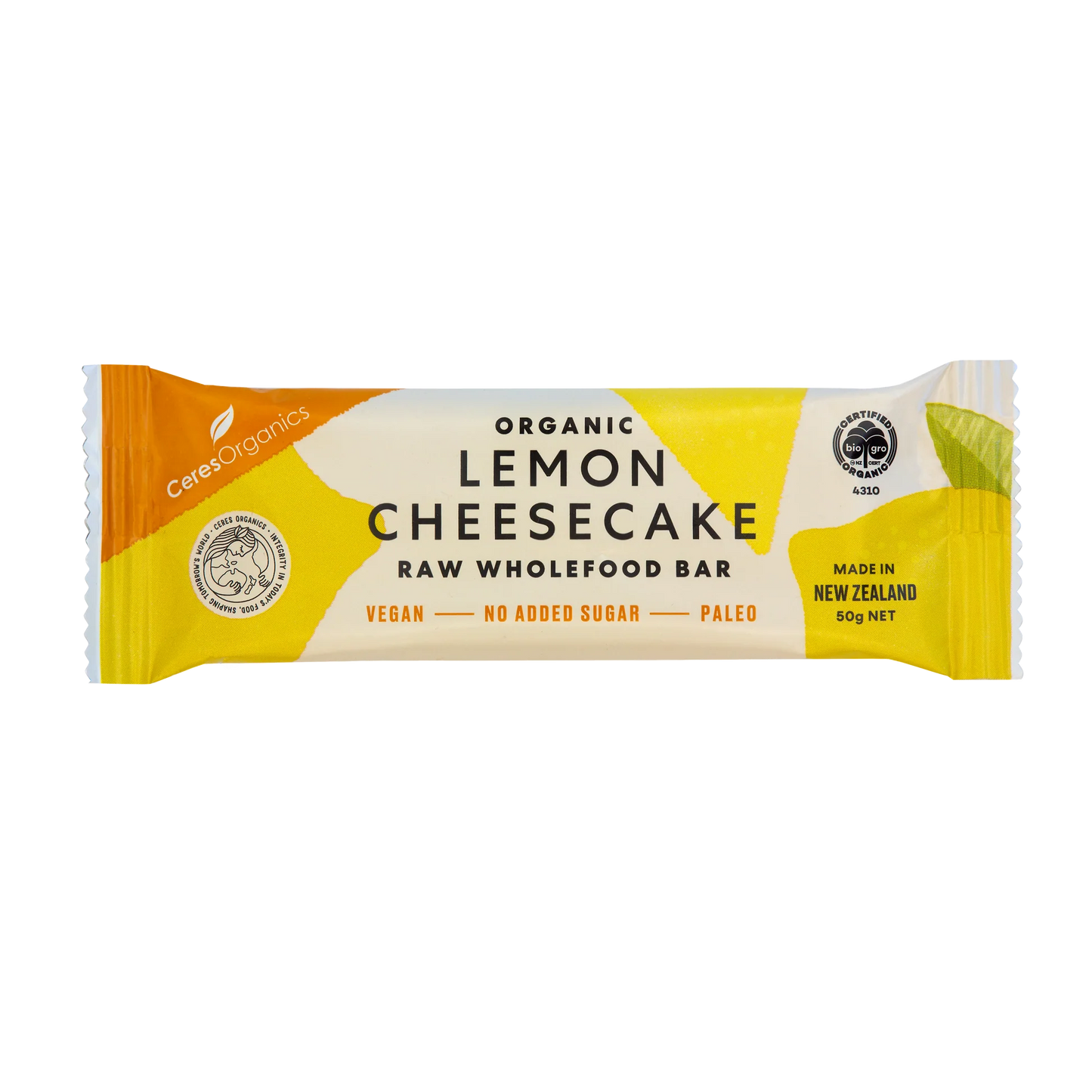 Ceres Organics Organic Lemon Cheesecake Raw Wholefood Bar, 50g