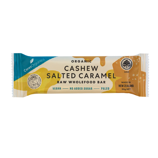 Ceres Organics Organic Cashew Salted Caramel Raw Wholefood Bar, 50g