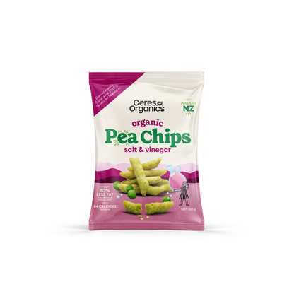 Organic Pea Chips- Salt & Vinegar, 100g