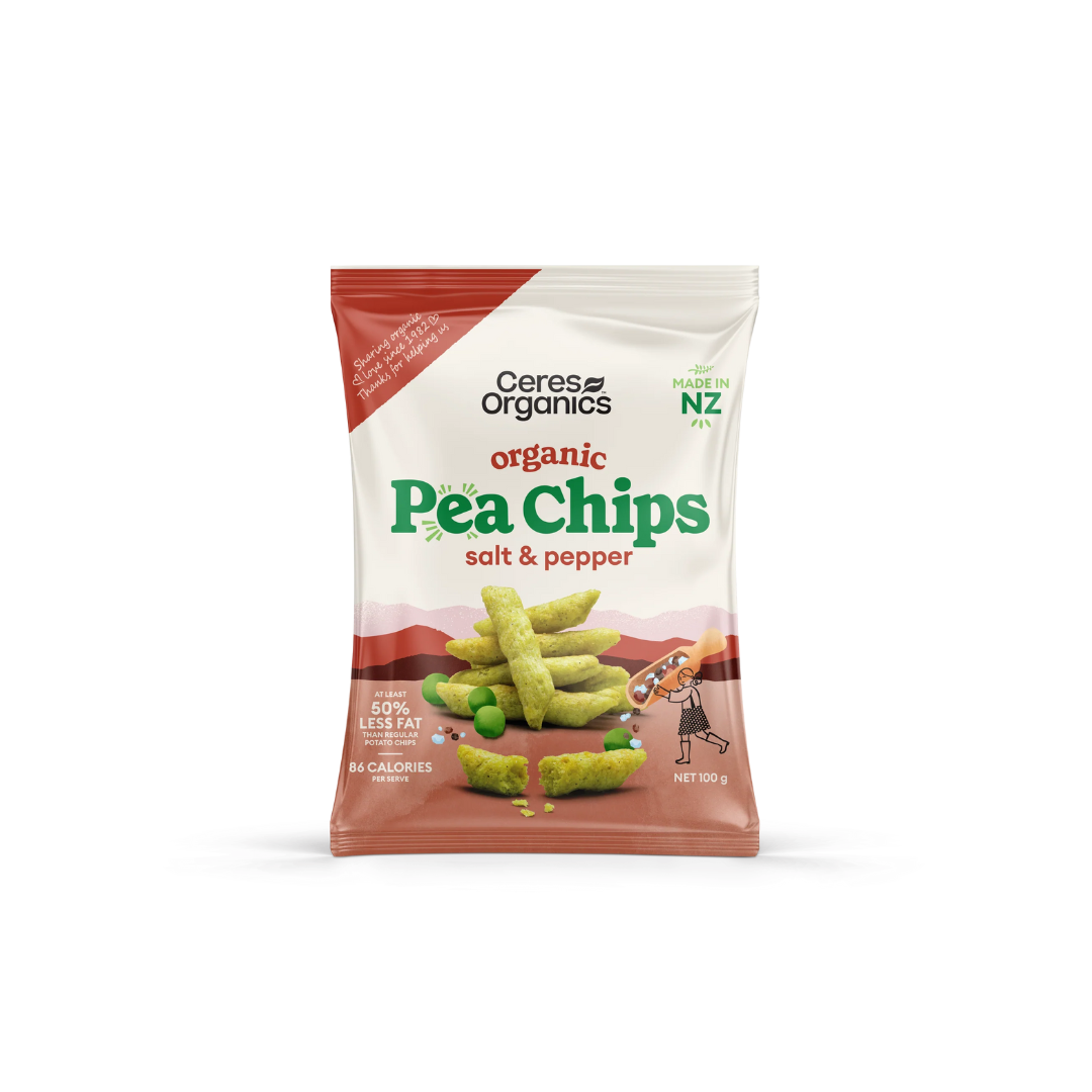 Organic Pea Chips- Salt & Pepper, 100g