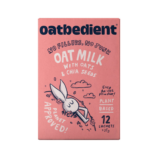 Oatbedient Oat Milk with Oats & Chia Seeds, 35g x 12s.