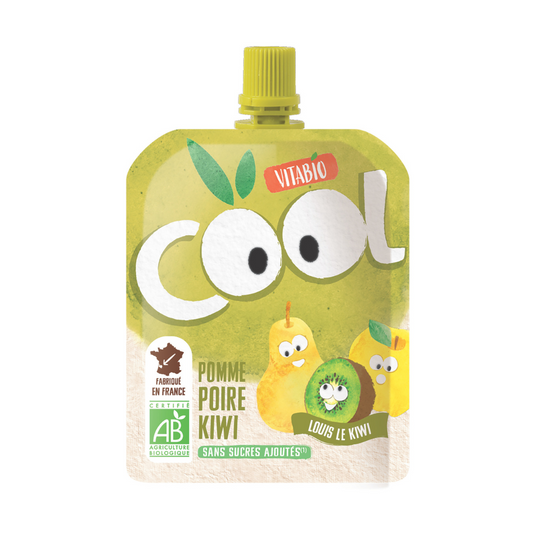 Vitabio Cool Fruits Pear Kiwi Apple-Acerola Organic Smoothie, 90 g.