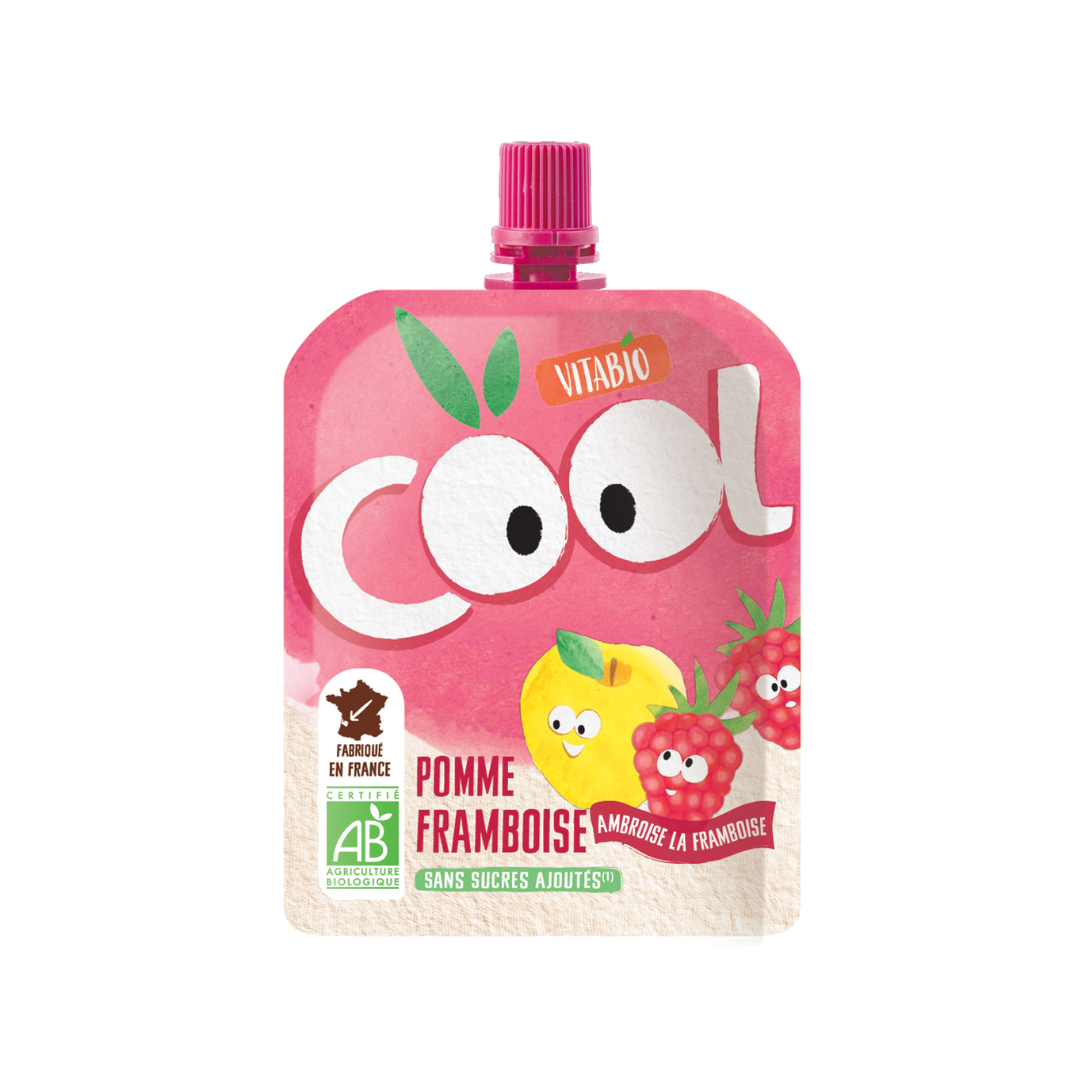 Vitabio Cool Fruits Apple-Raspberry Organic Puree, 90 g.