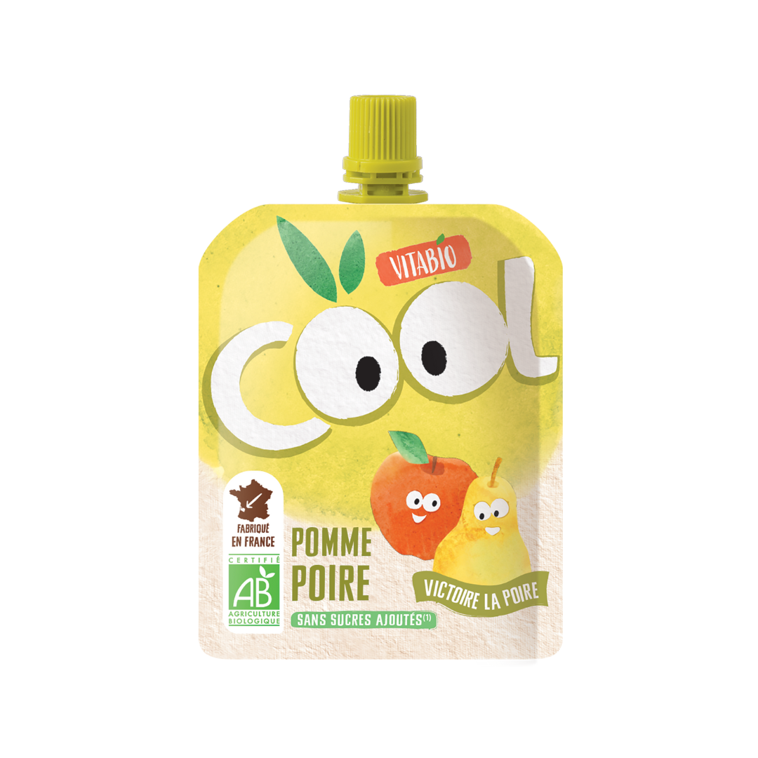 Vitabio Cool Fruits Apple-Pear Organic Puree, 90 g.