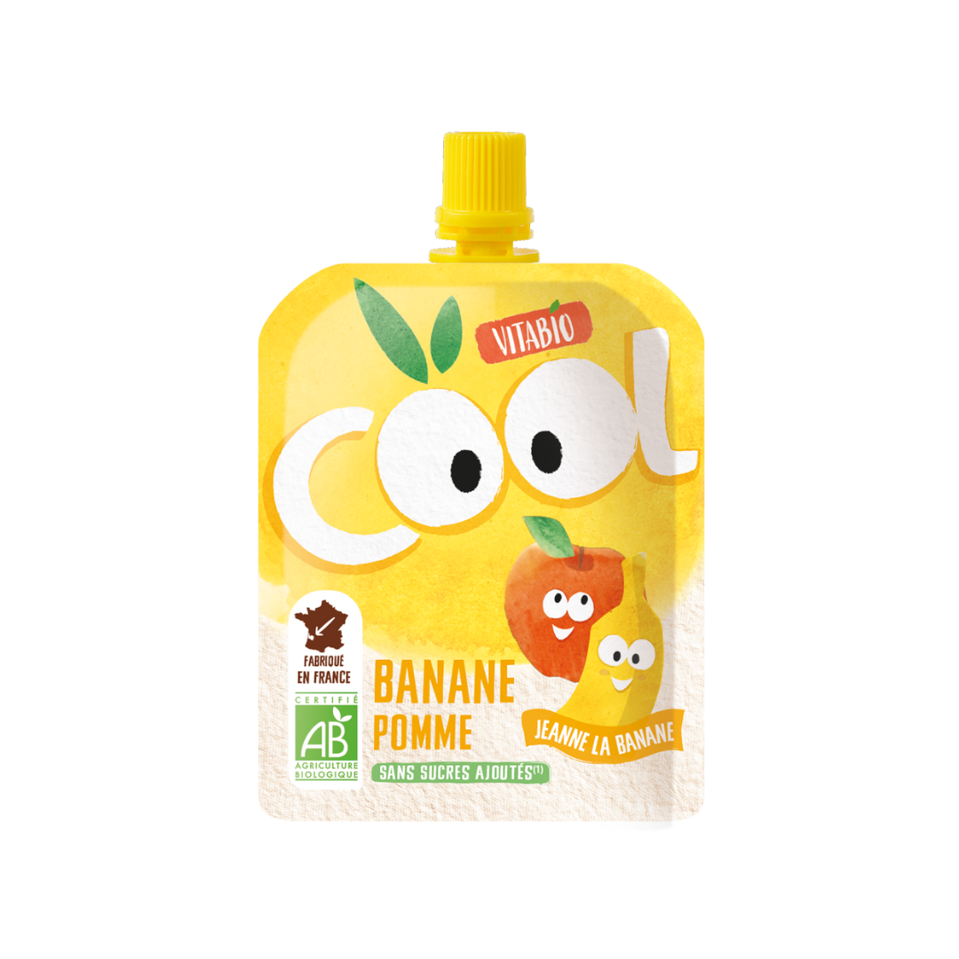 Vitabio Cool Fruits Apple-Banana Organic Puree, 90 g.