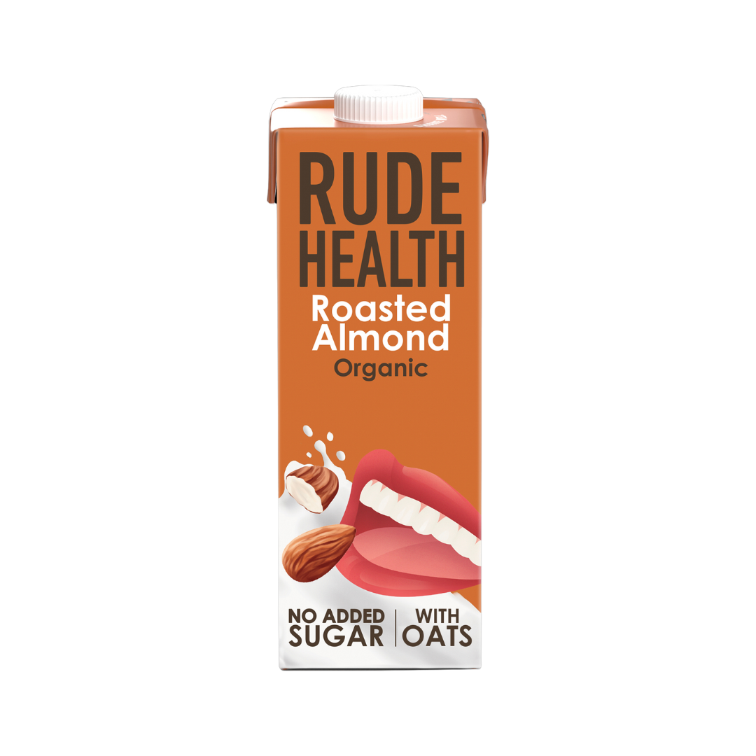 Rude Health Organic Roasted Almond Oat Drink, 1L.