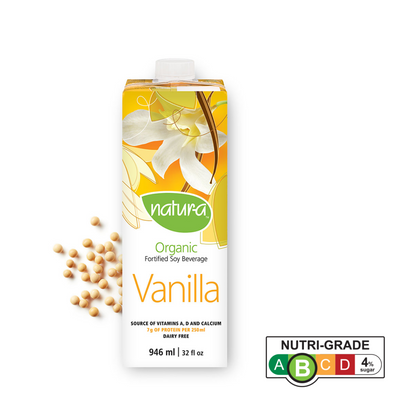 Natur-a Enriched Soy Beverage - Vanilla (Organic), 946 ml.