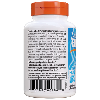 Doctor's Best Proteolytic Enzymes, 90 vcaps