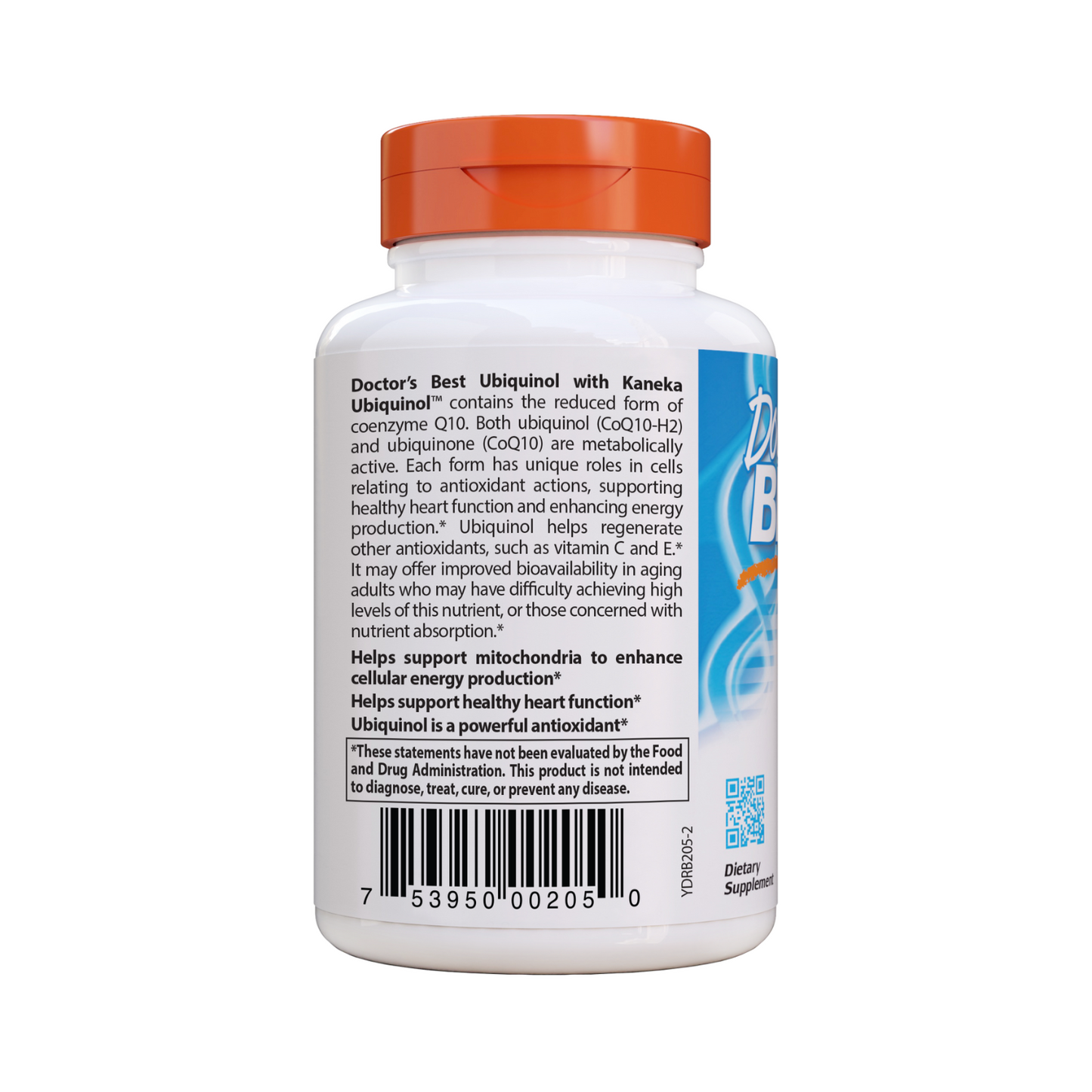 Doctor's Best Ubiquinol featuring Kaneka QH 100mg, 60 sgls