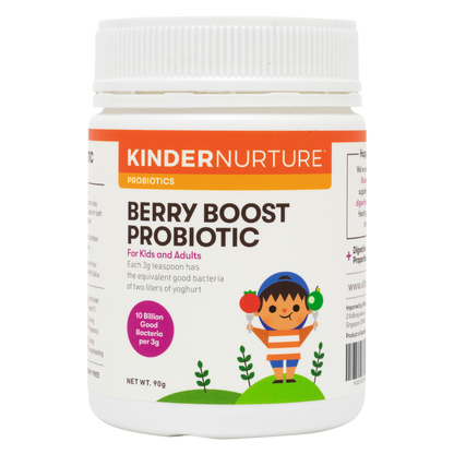 [25% Off Bundle Deal] 3 x KinderNurture Berry Boost Probiotic Powder, 90g