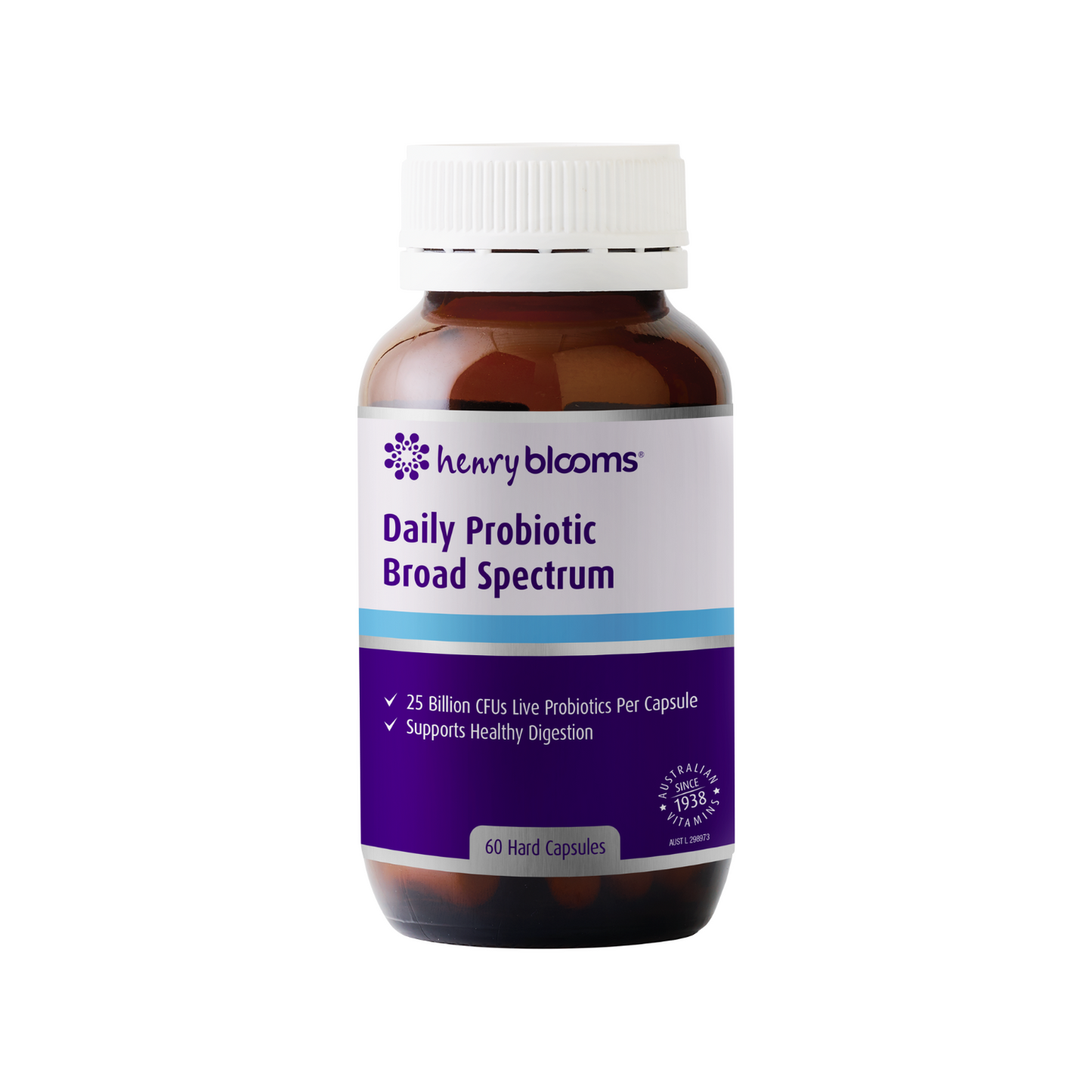 Henry Blooms Daily Probiotic Broad Spectrum, 60 caps.