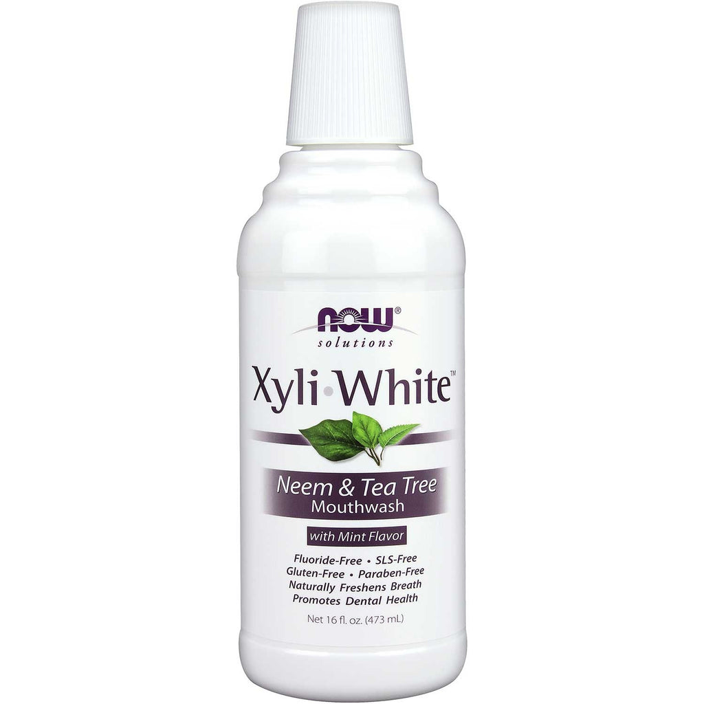 NOW XyliWhite Mouthwash - Neem & Tea Tree, 473 ml. – NaturesWisdom